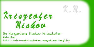 krisztofer miskov business card